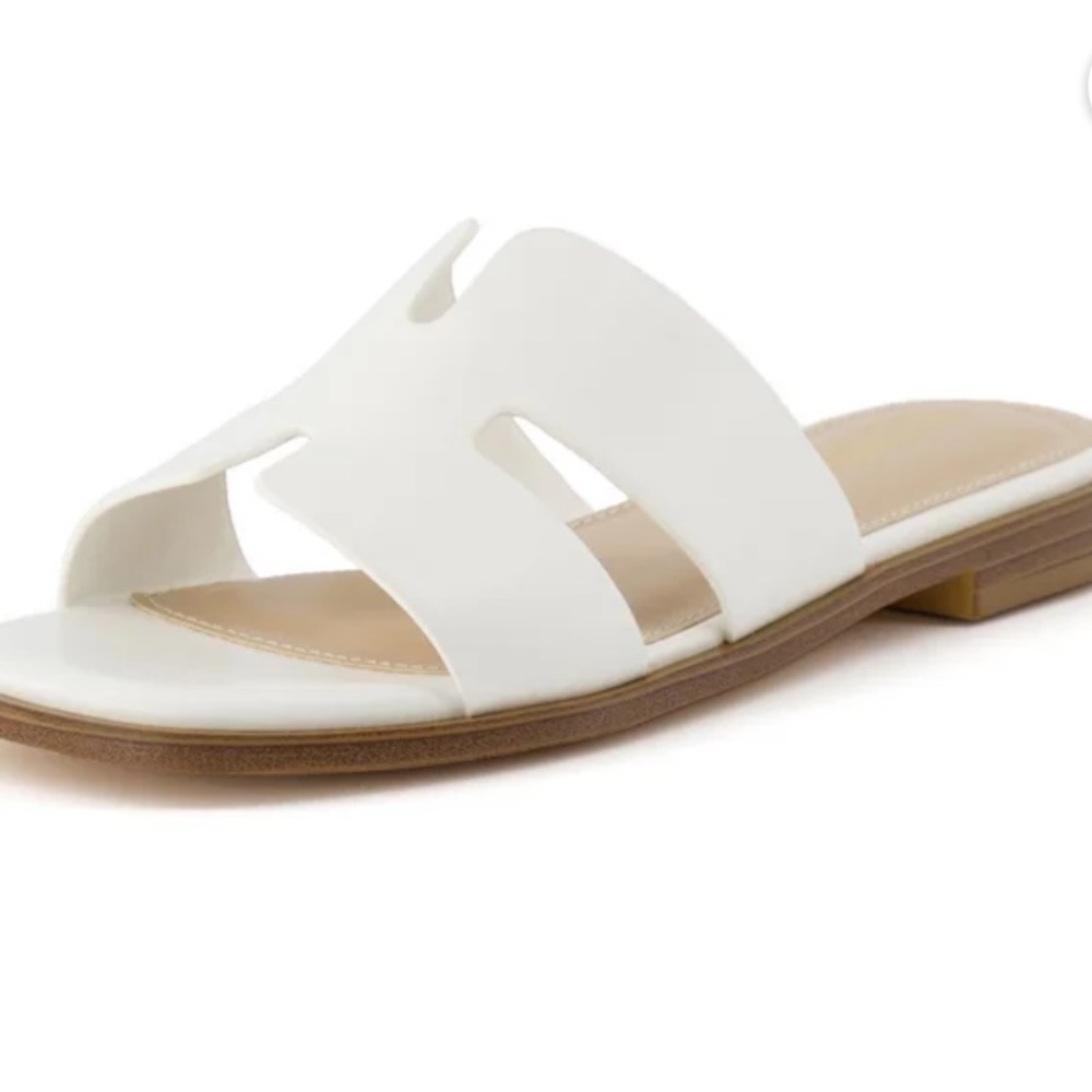 Cushionaire Women's Voyage Slide Sandal with Memory Foam Slip on size 9